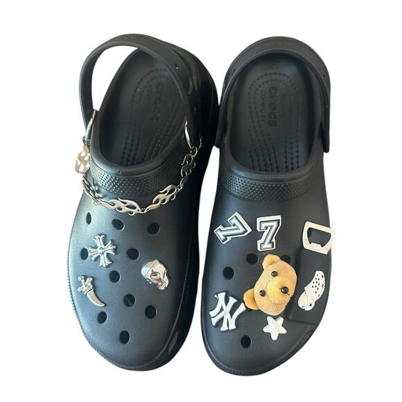 Mens SZ 12 Platform Crocs With Gems - Picture 2 of 3